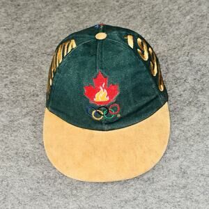 VTG Olympics Hat Strap back Cap Men's Green 1996 Atlanta Paisley Brim Canada